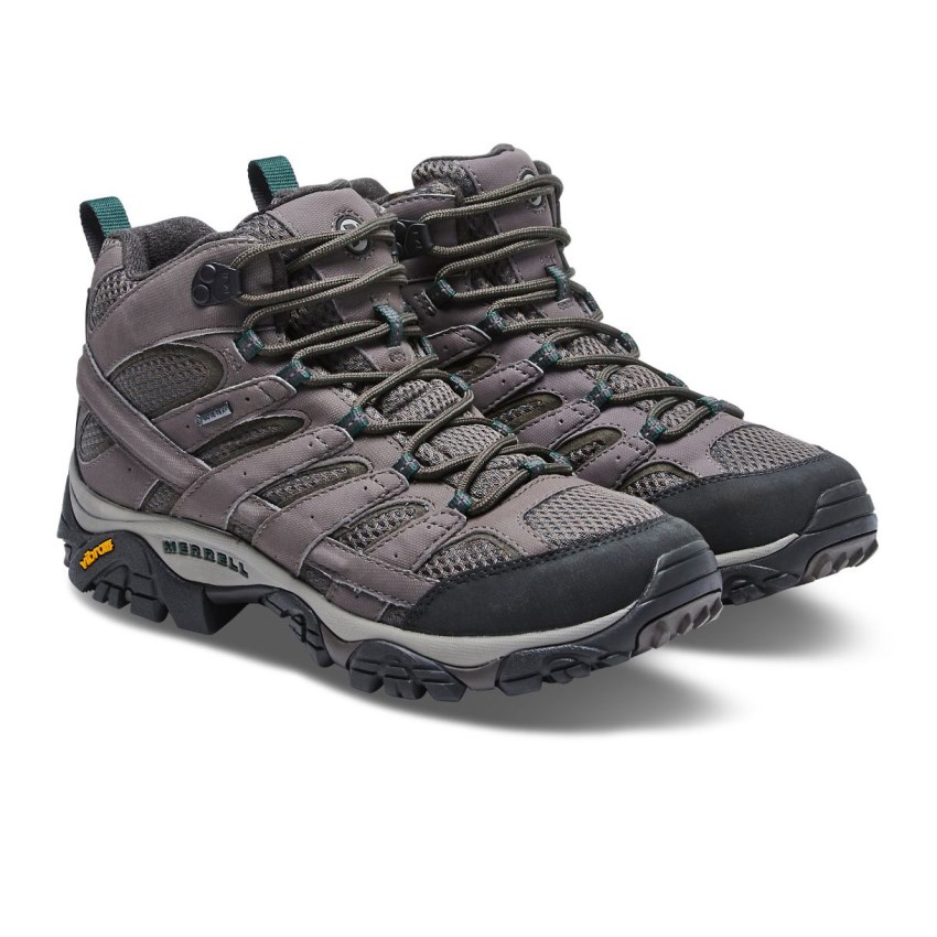 Chaussures Randonnée Merrell Moab 2 Mid GORE-TEX Marron Foncé Homme | Q.U.VHRU